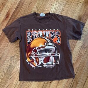 Cleveland Browns Unisex Large Brown T-Shirt Made in USA 1999